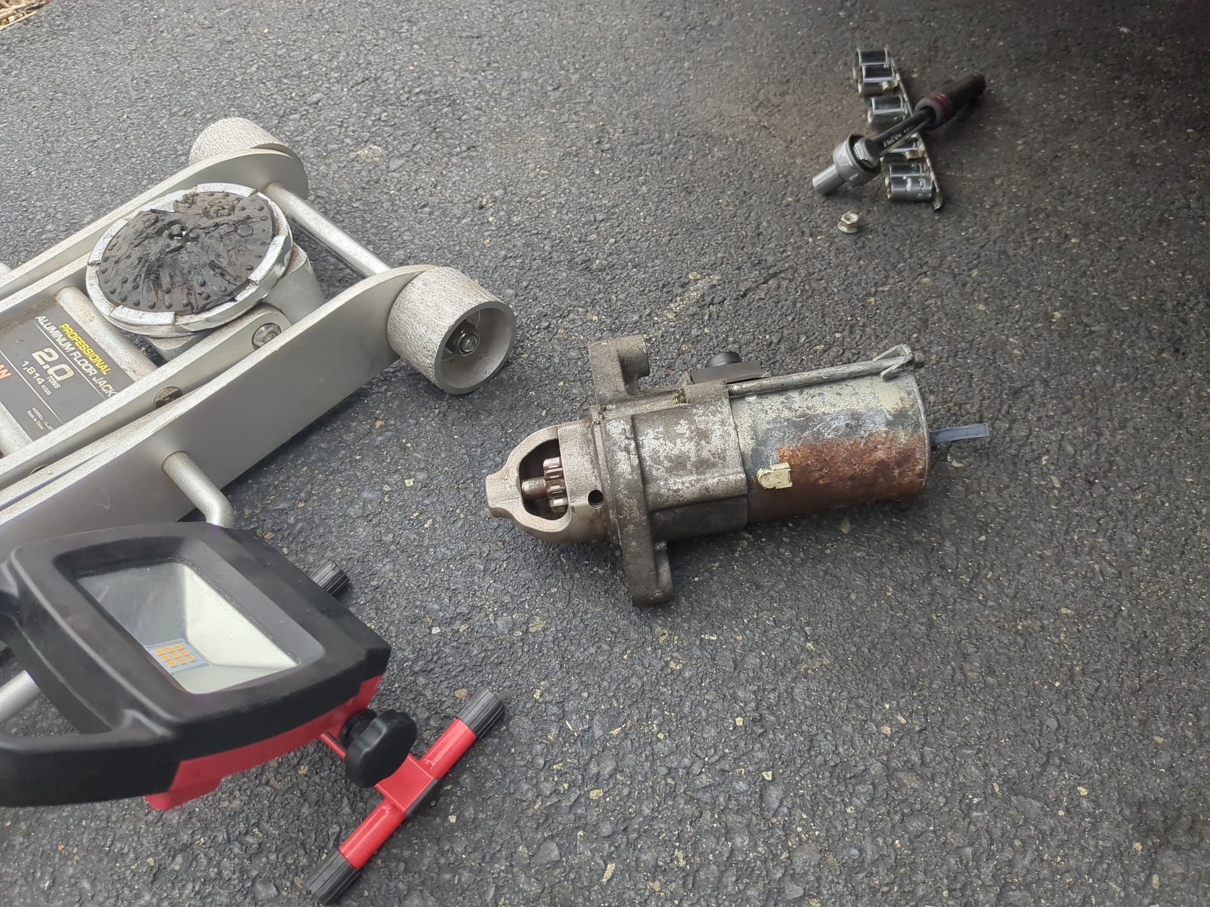 starter removed from a honda element